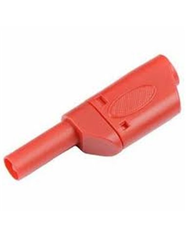 Banana 4 mm isolata rossa