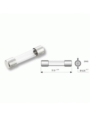 Fusibile 6x30 ritardato,  0,25 A
