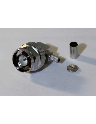 Spina N 90° crimpare per cavi 5 mm